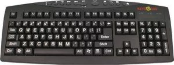 LS&S Keys-U-See White on Black Key Board