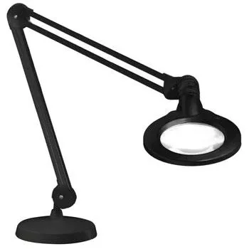 LS&S KFM LED Magnifier, 30" Arm, 5D, Weighted Base