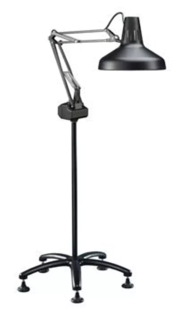 LS&S Luxo Combination Lamp on Rolling Caster Base - Black