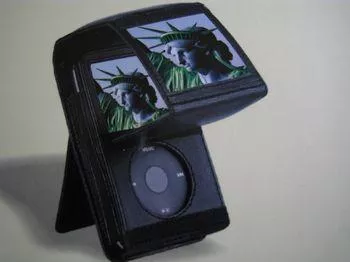 LS&S Power 2X Black Leather Case For iPod Video With Magnifier