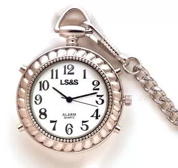 LS&S Silver Color Talking Pocket Watch