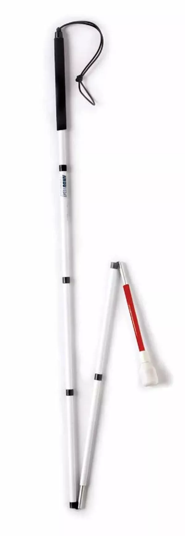 LS&S Slim Line Graphite ID Cane With Threaded Marshmallow Tip