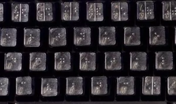 LS&S Transparent Braille Keyboard Stickers