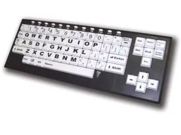 LS&S Vision Board Big Key Wireless Keyboard - White