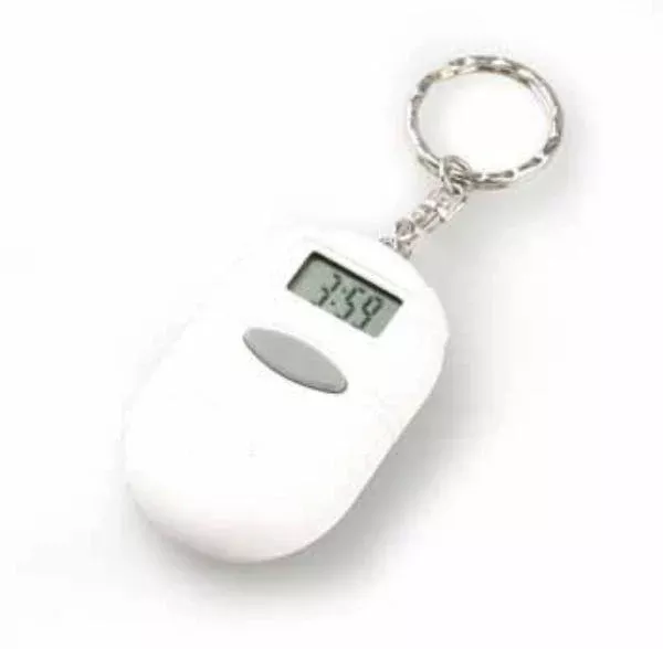 LS&S White Oval Talking Clock Keychain