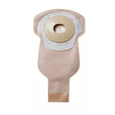 Marlen 55506 Ultra Extra Ileostomy-Colostomy Drainable One-Piece Pouch, Flat, with Skin Shield Barrier and Snap-Lok Closure, Standard Size Pouch, Cut-to-fit Stoma Opening, Opaque, Box of 10