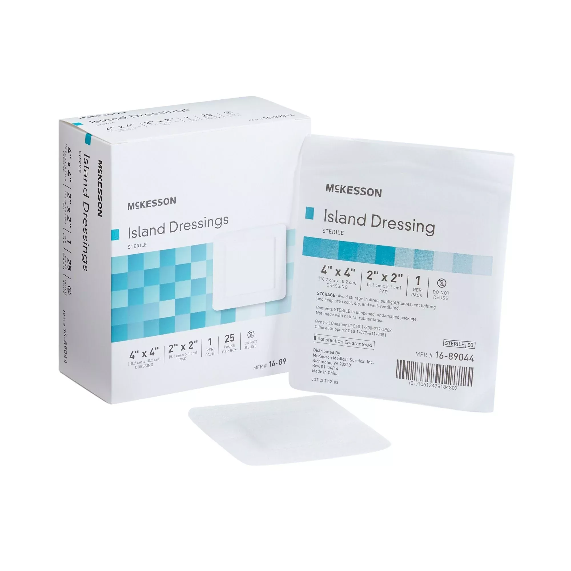 McKesson Adhesive Dressing Polypropylene Rayon Square