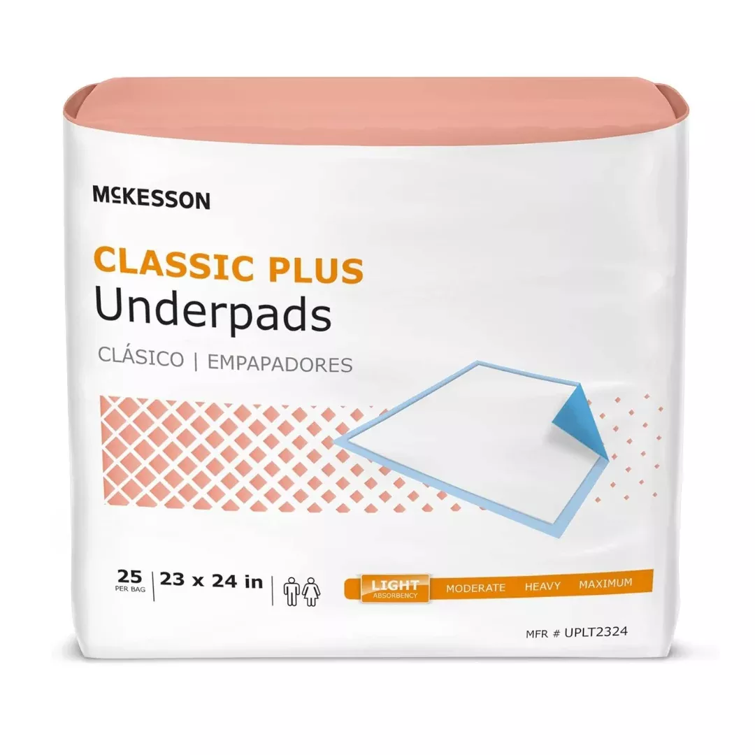 McKesson Classic Lite Underpads - Disposable Lite Absorbency