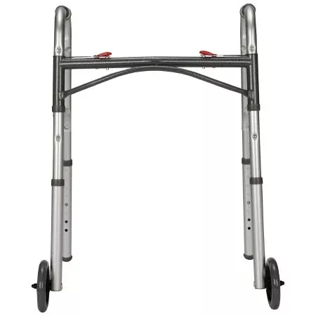 McKesson Folding Walker Adjustable Height McKesson Aluminum Frame 350 lbs. Weight Capacity 32 to 39 Inch Height - Each - 146-10210-4-EA
