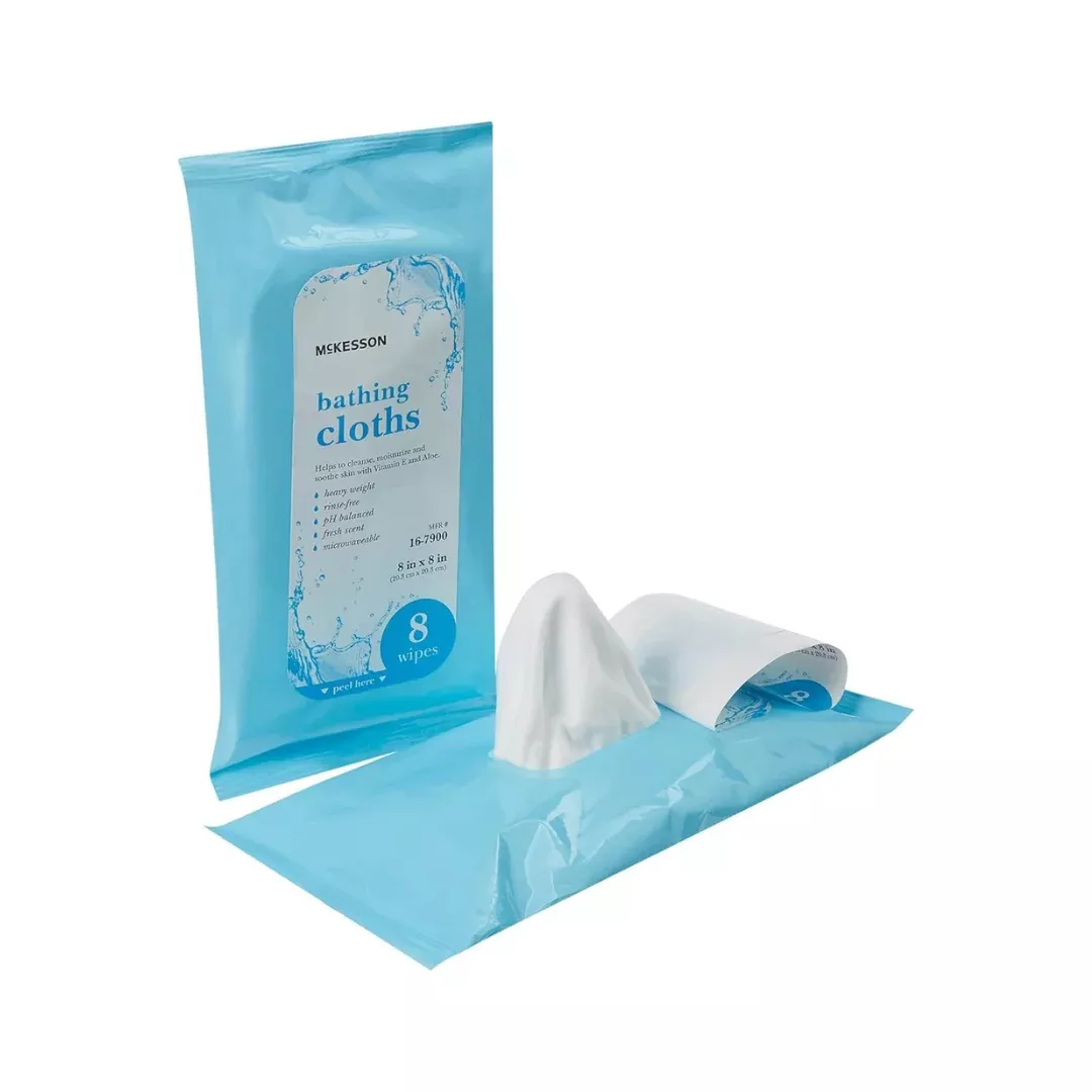 Mckesson Hypoallergenic Rinse-Free Bathing Wipes with Aloe