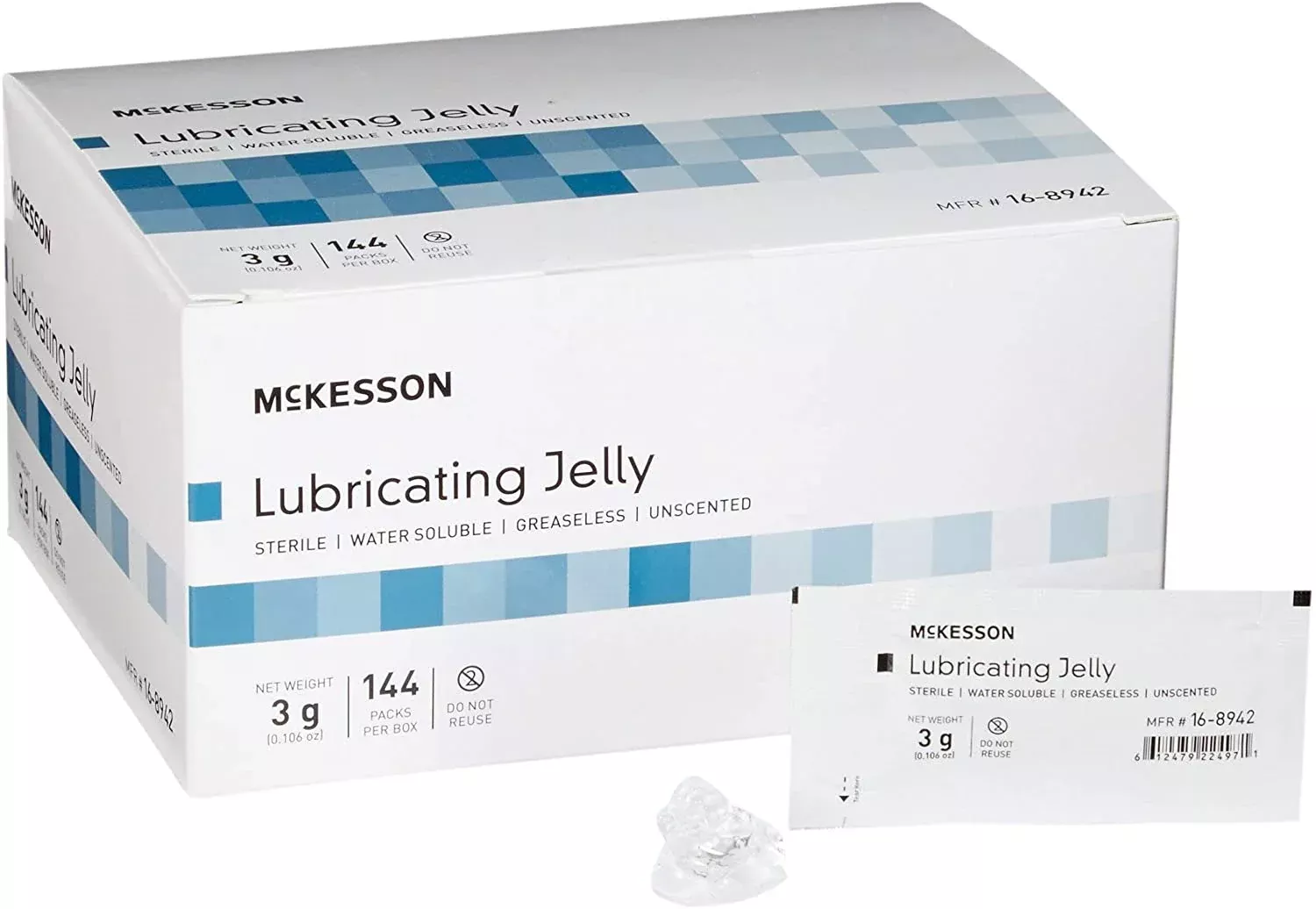 McKesson Lubricating Jelly Sterile 3 Gram Individual Packet- 144 Per Box