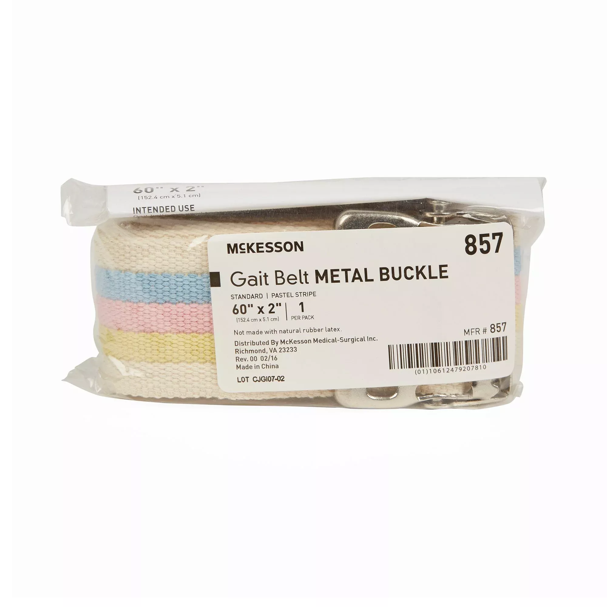 McKesson Pastel Stripe Gait Belt