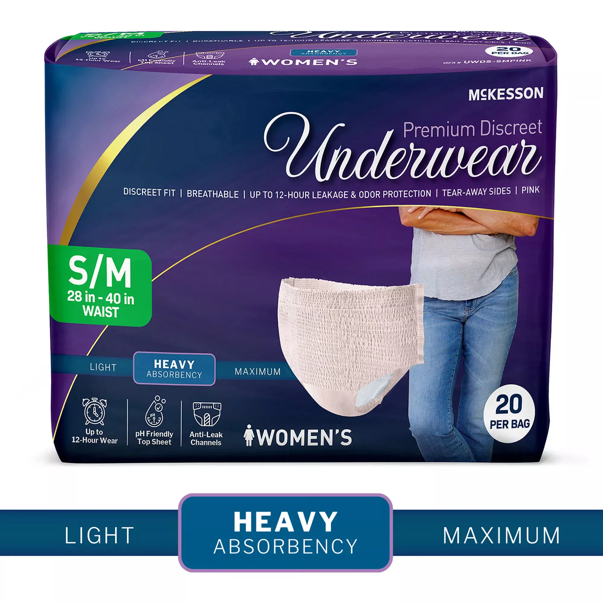 McKesson Premium Discreet Heavy Absorbent Underwear