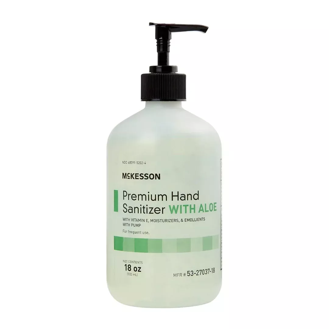 McKesson Premium Hand Sanitizer with Aloe and Spring Water Scent - 18oz Pump Bottle