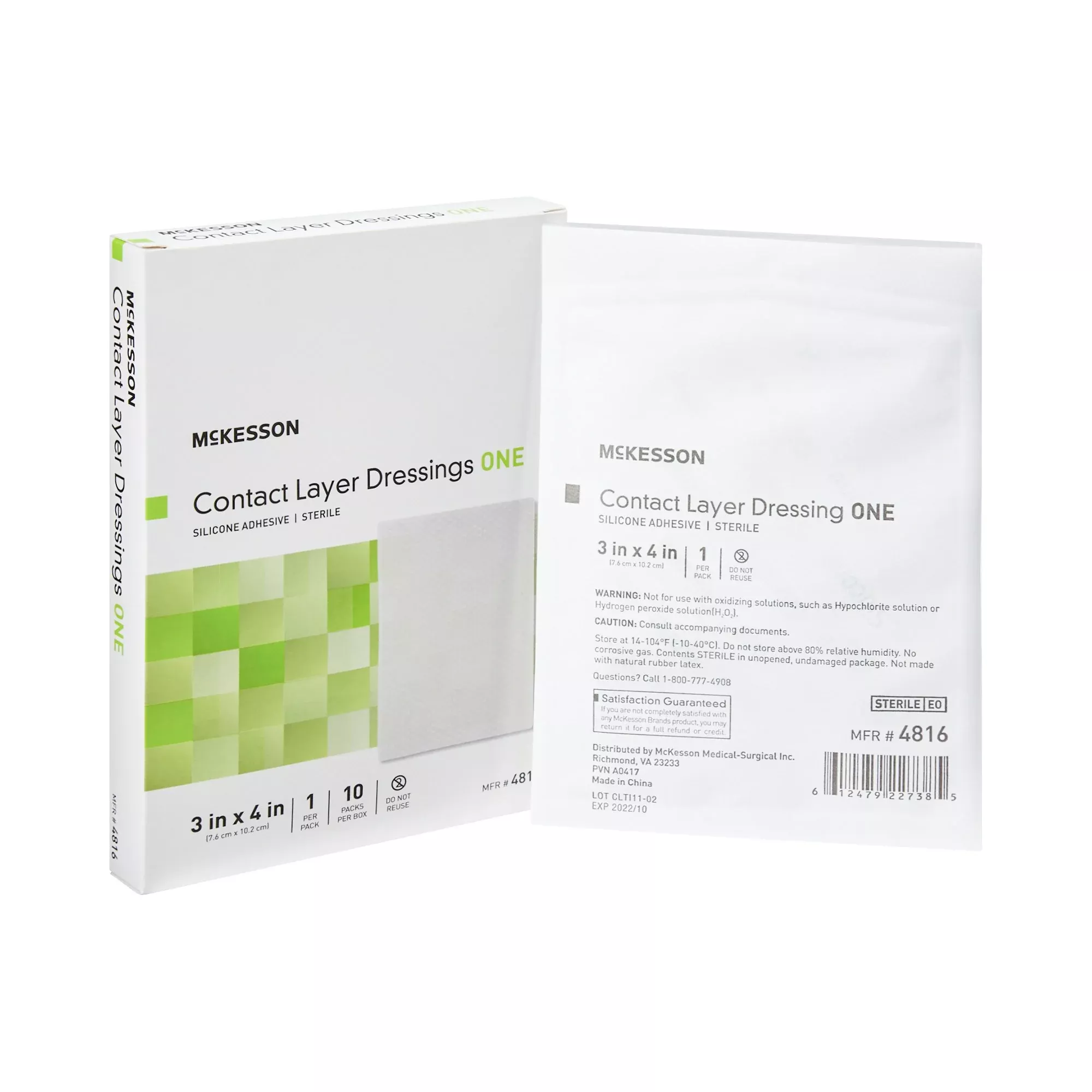 McKesson Silicone Dressings Wound Contact Layer Dressing