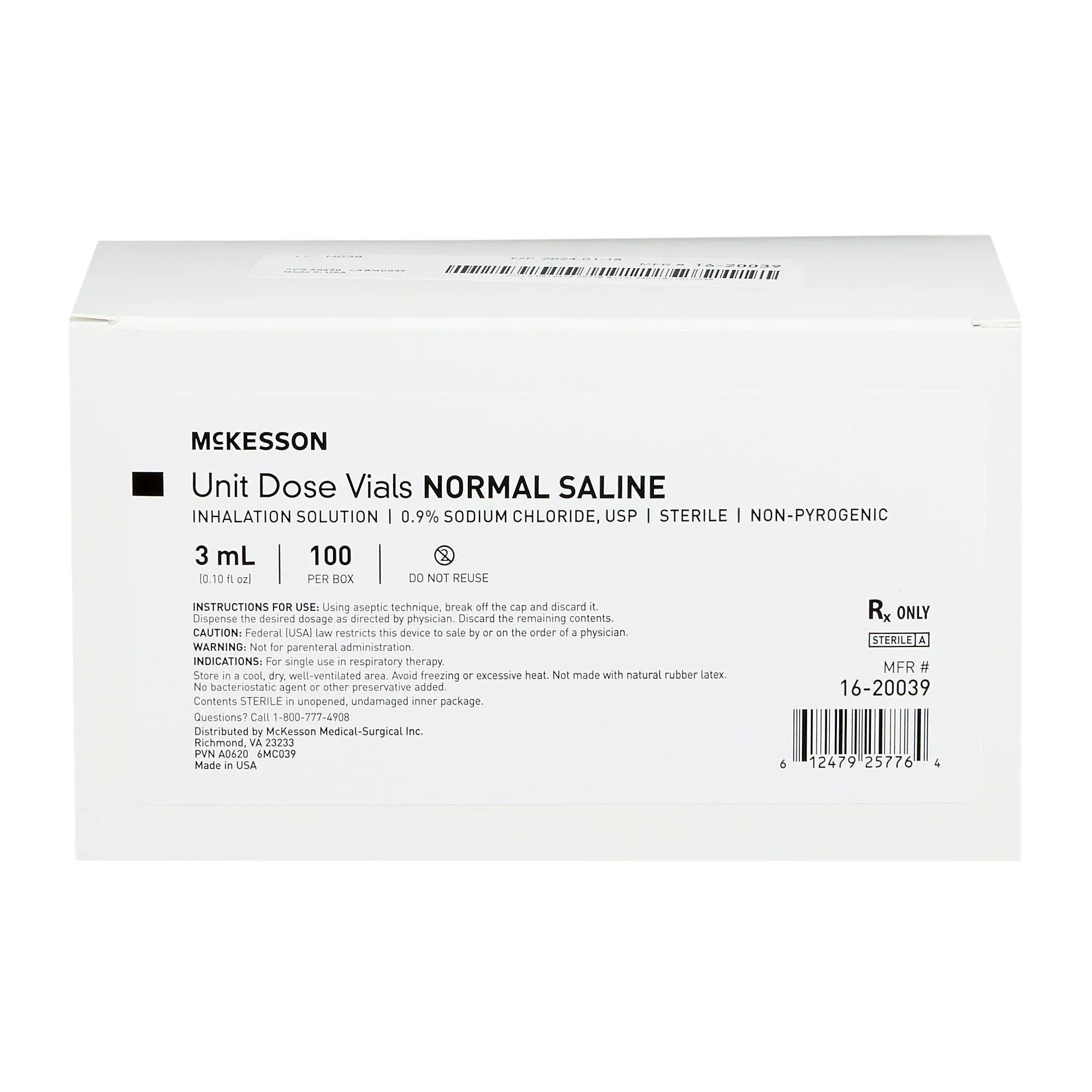 McKesson Sodium Chloride, Preservative Free 0.9% Solution