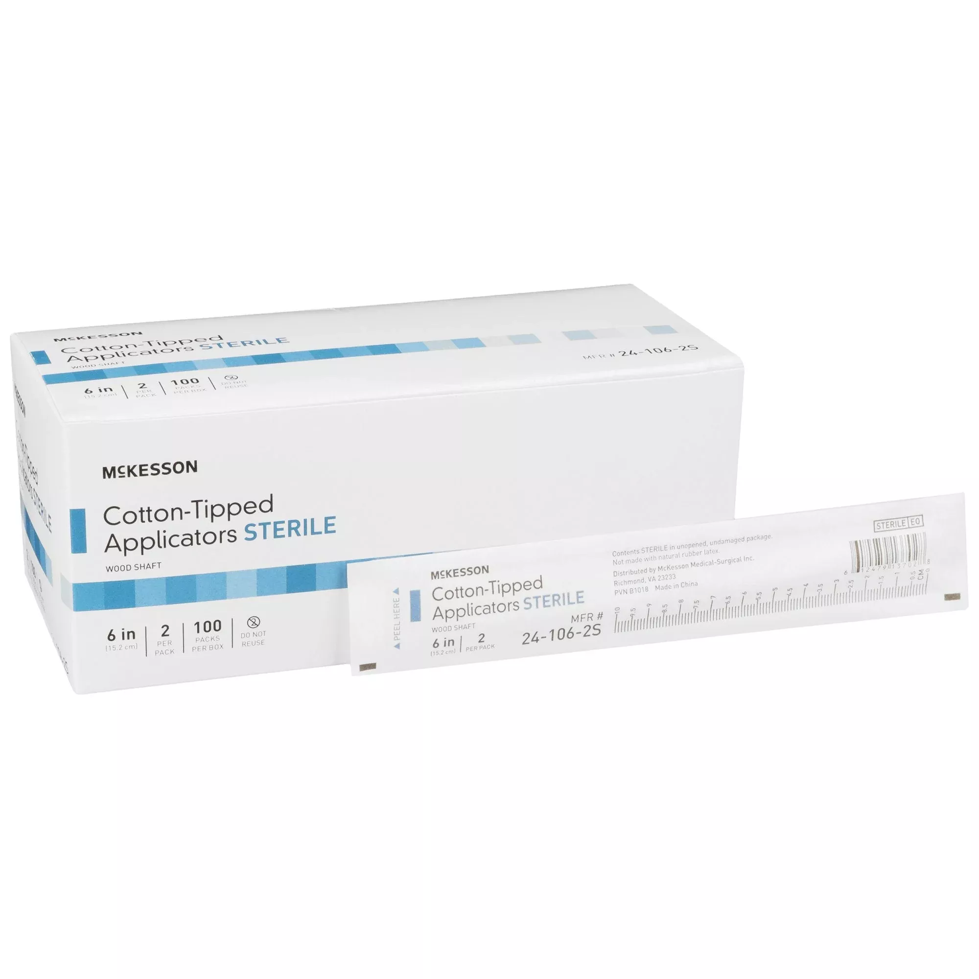 McKesson Swabstick Cotton Tip Wood Shaft
