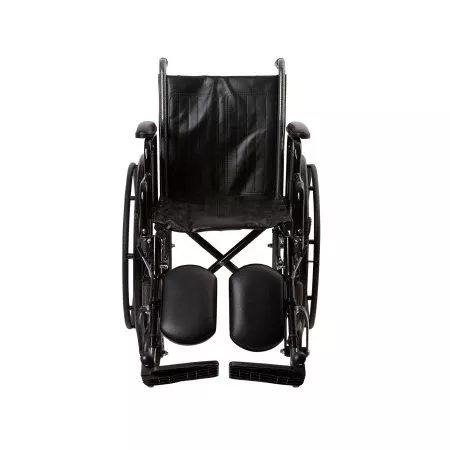 McKesson Wheelchair McKesson Dual Axle Desk Length Arm Swing-Away Elevating Legrest Black Upholstery 20 Inch Seat Width Adult 350 lbs. Weight Capacity - Each - 146-SSP220DDA-ELR-EA