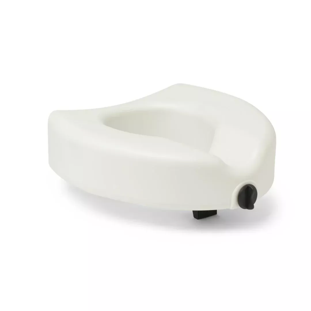 Medline 5" Raised Locking Toilet Seat with Microban Treatment
