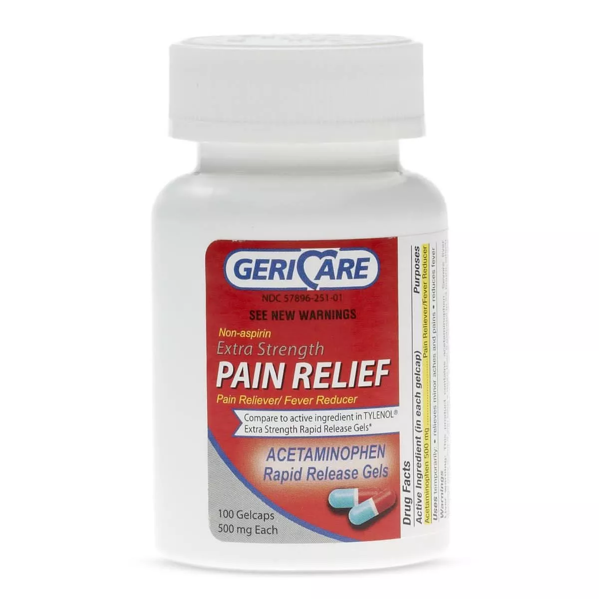Medline Acetaminophen Extra-Strength Rapid Release Gel Caps