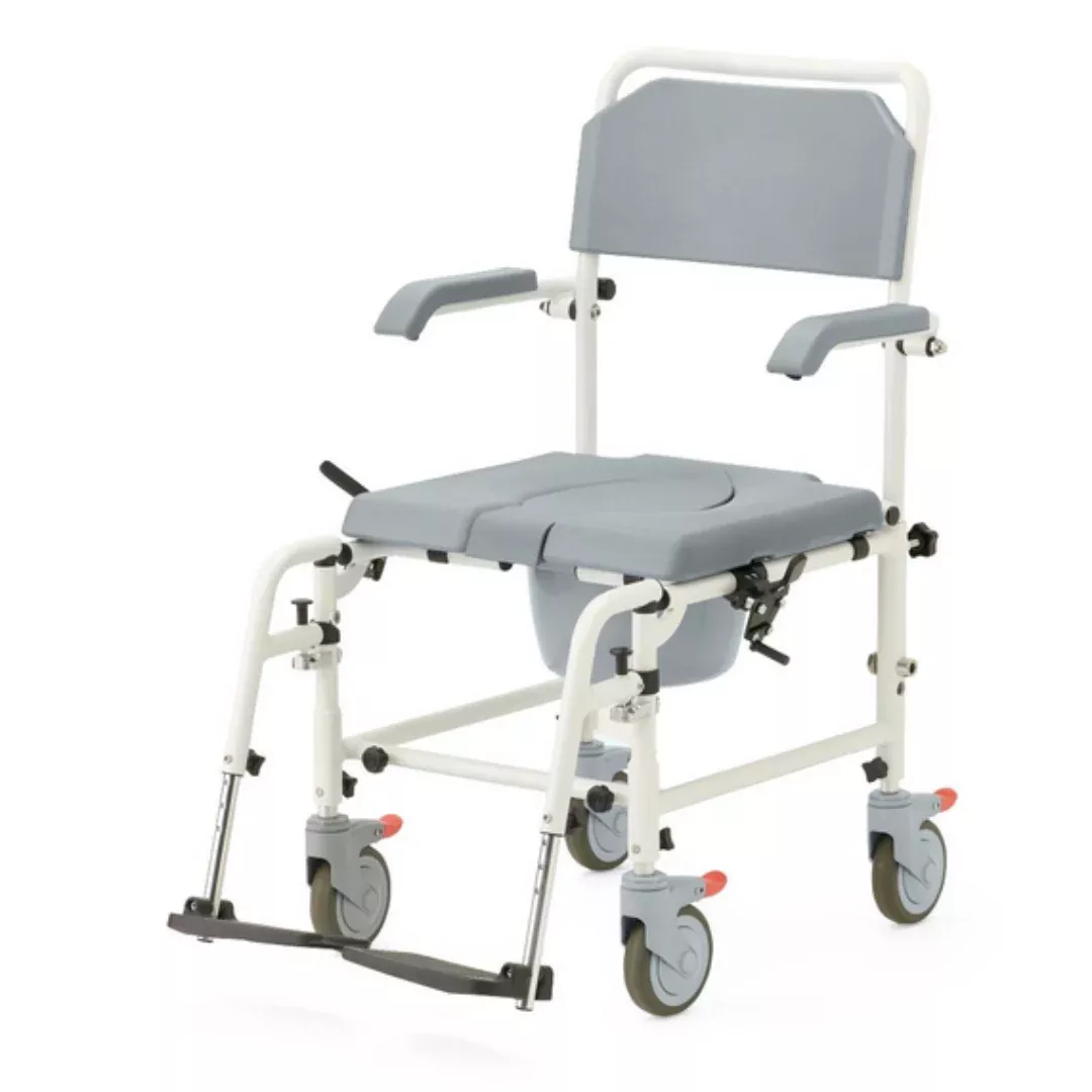Medline Aluminum Padded Shower Chair Commode