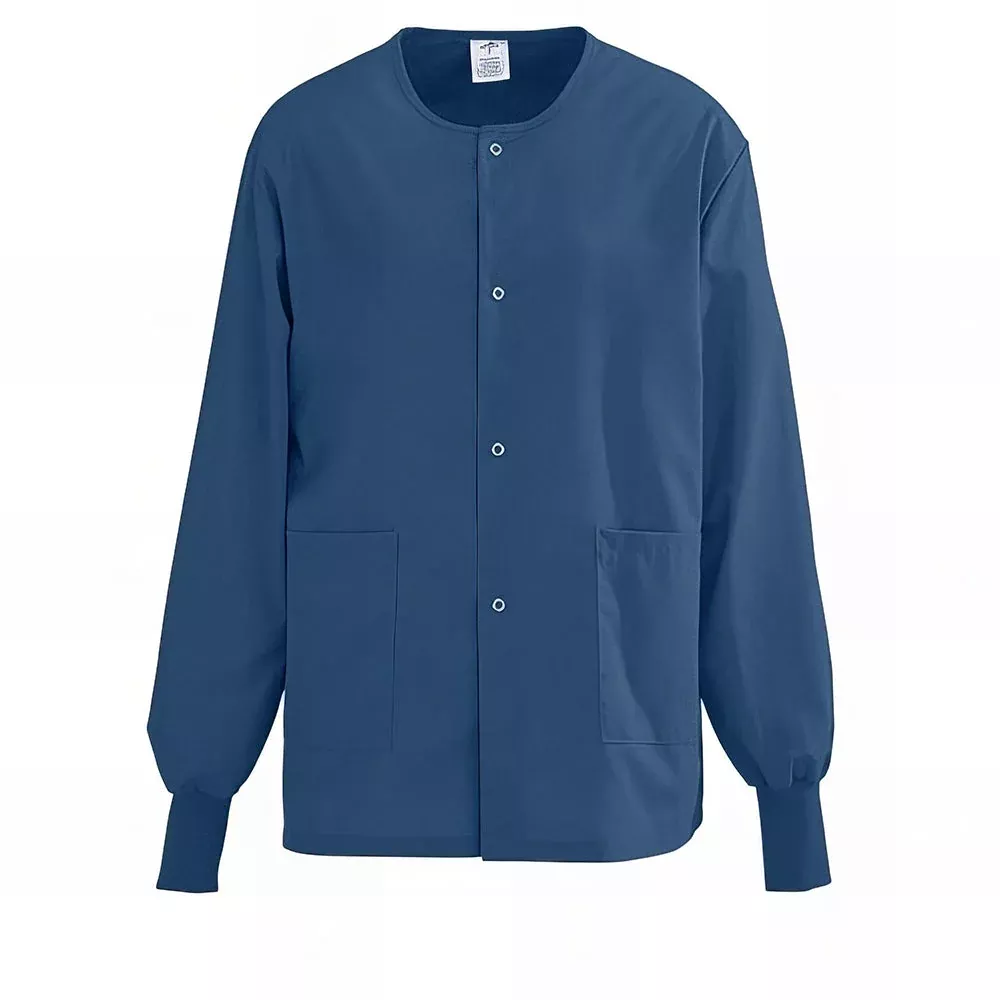 Medline AngelStat Unisex Snap Front Warm Up Scrub Jackets