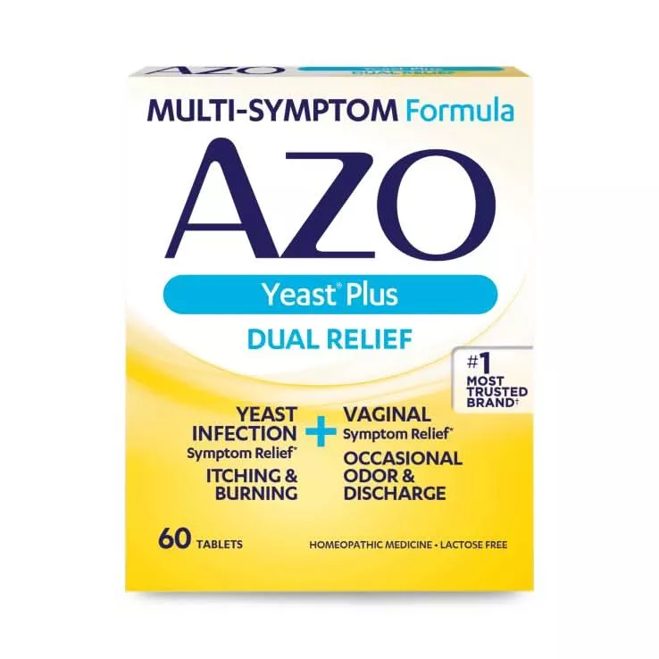 Medline Azo Yeast Plus Dual-Relief Dietary Supplement Tablets