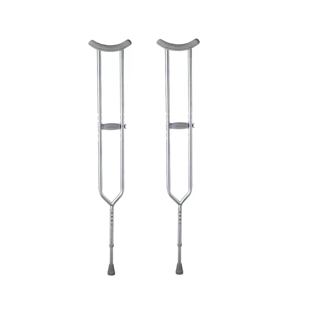 Medline Bariatric Push-Button Steel Crutches -Blowout