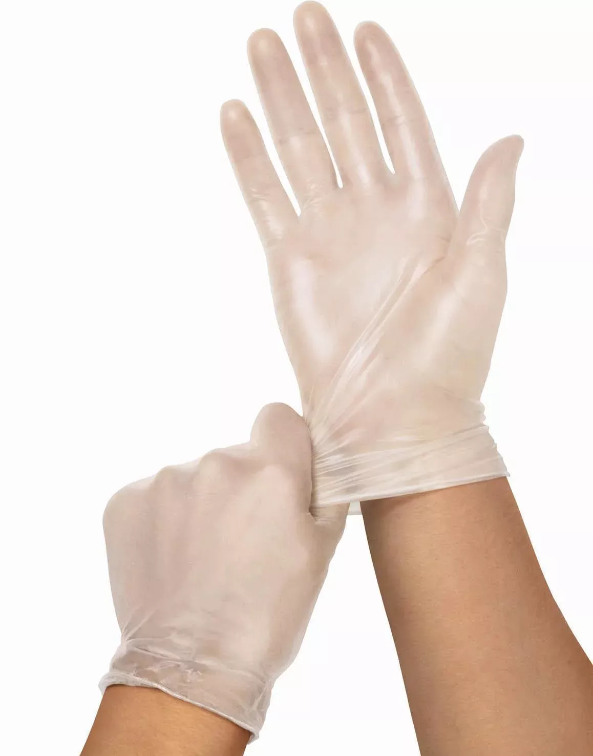 Medline Basic Medical Powder-Free Clear Vinyl Exam Gloves