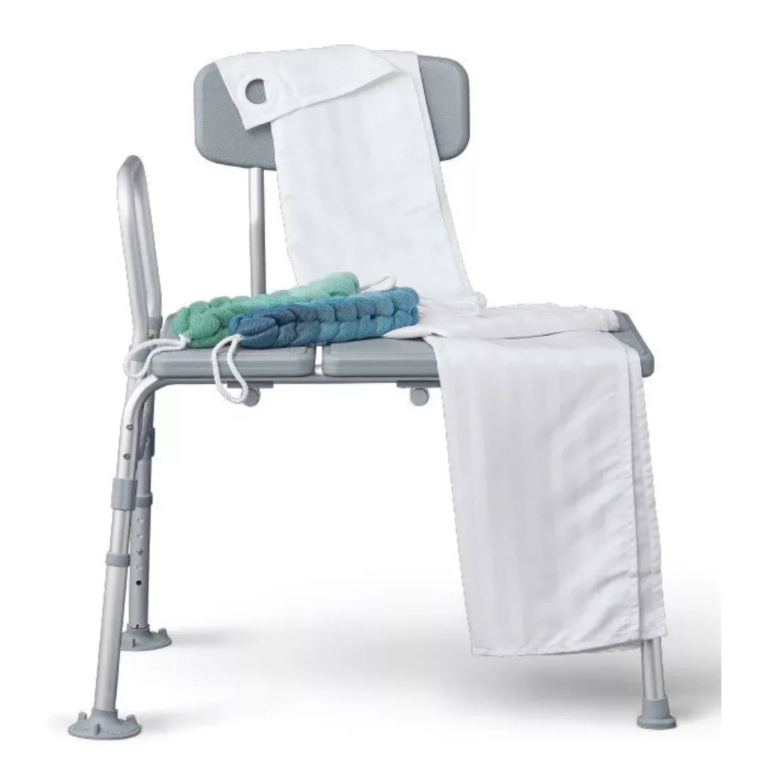 Medline Bathe Safe and Easy Kit for Caregivers with Shower Transfer Bench