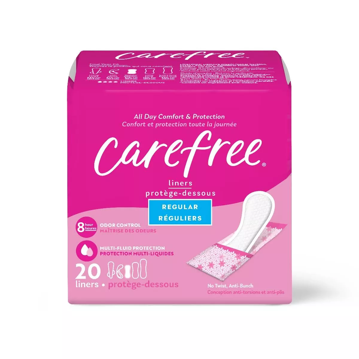 Medline Carefree Acti-Fresh Regular To Go Pantiliners