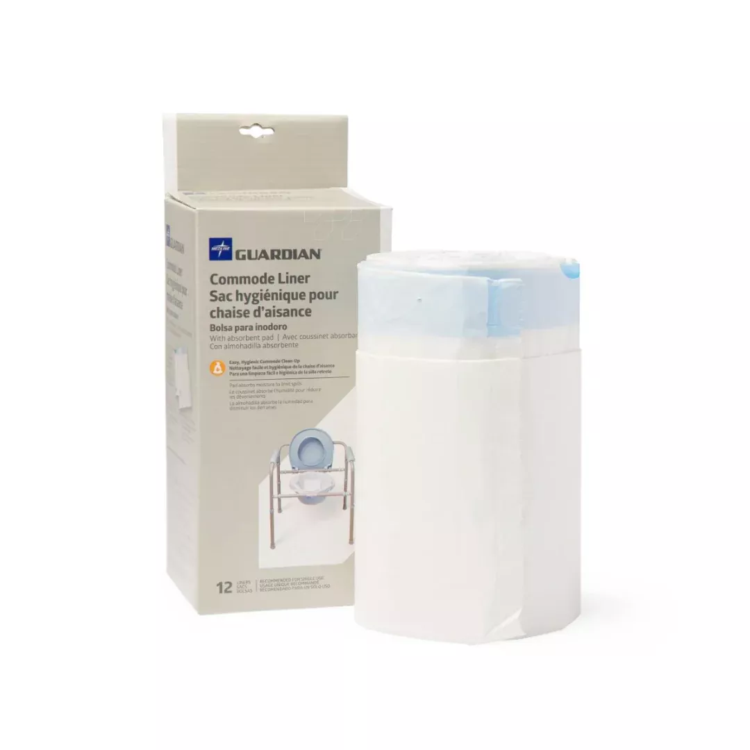Medline Commode Liners with Dispenser Cutout