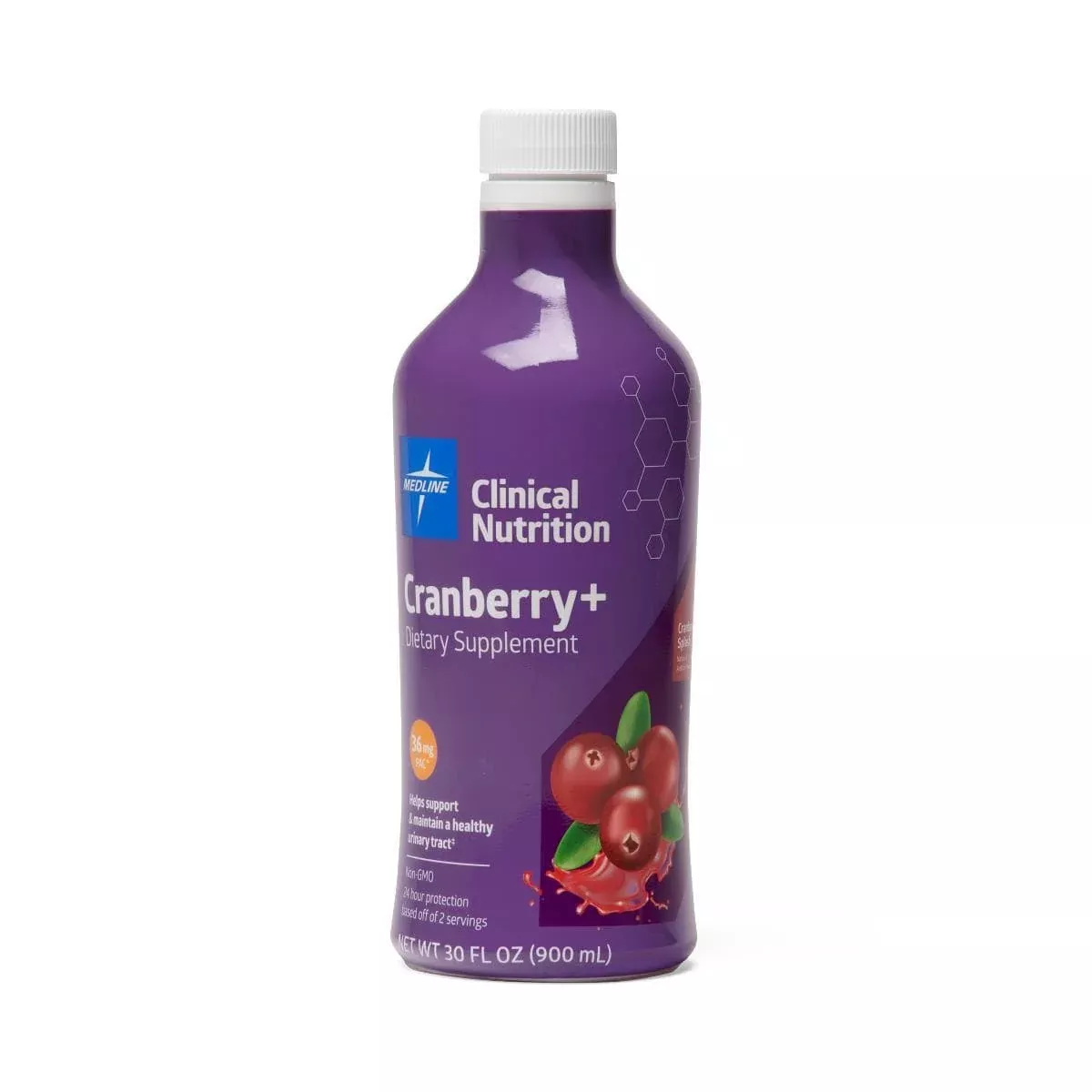 Medline Cranberry+ Liquid UTI Dietary Supplement - 30 oz Bottle
