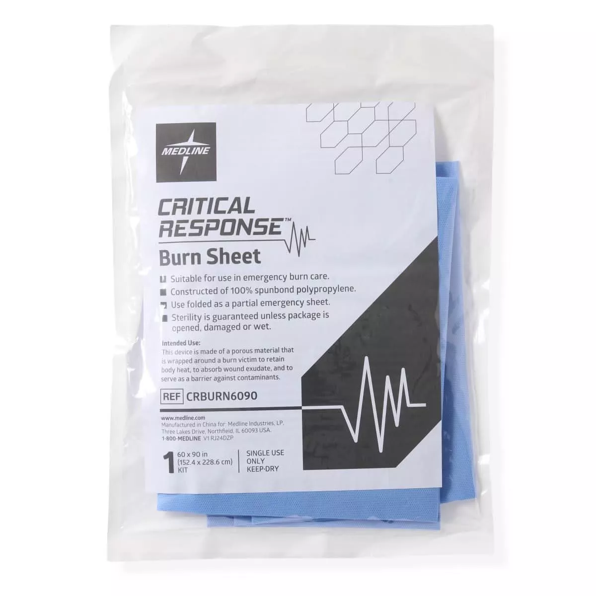 Medline Critical Response Sterile Nonwoven Burn Sheet