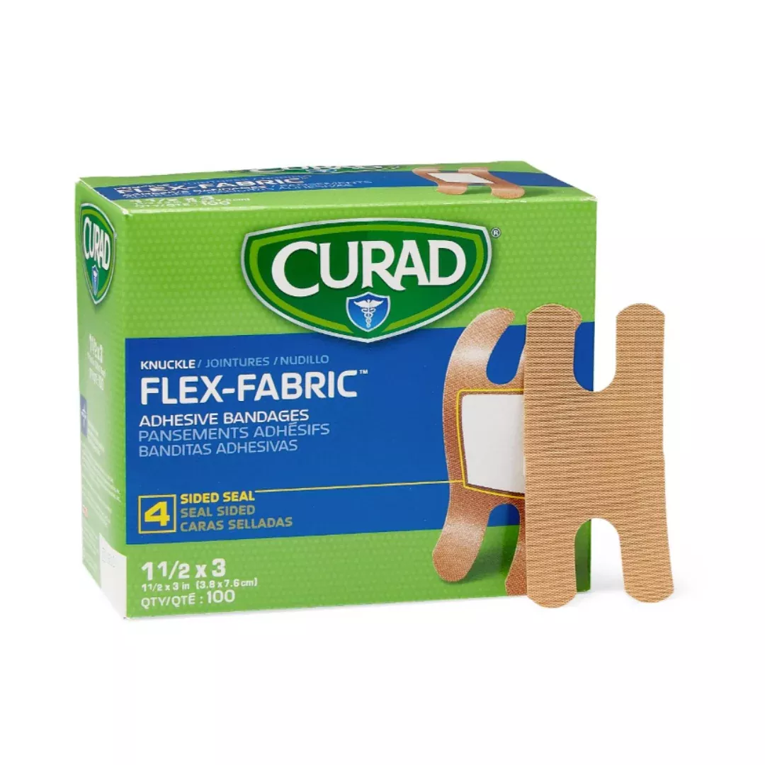 Medline CURAD Flex-Fabric Adhesive Bandages for Knuckles