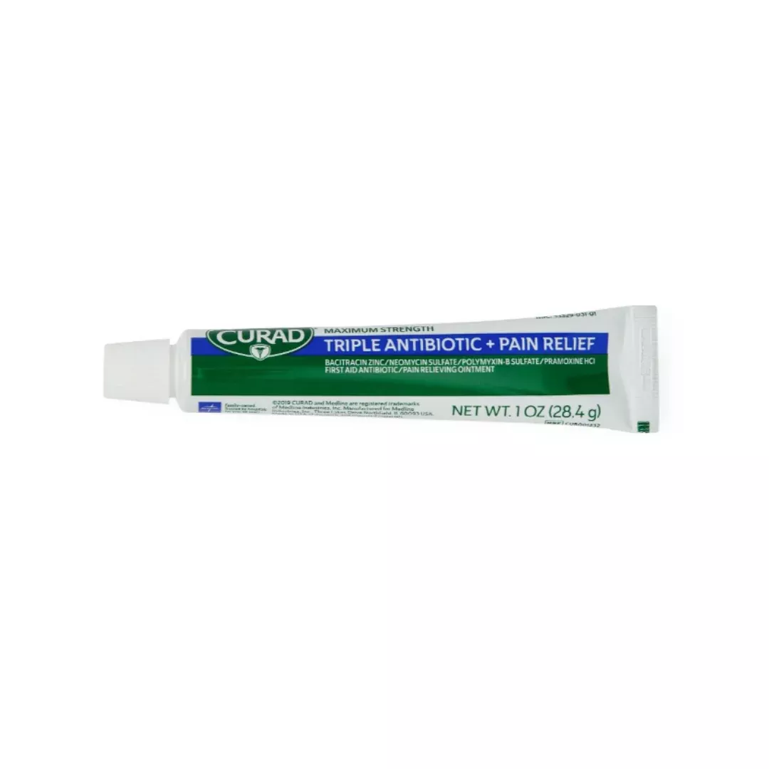 Medline CURAD Triple Antibiotic + Pain Relief Ointment