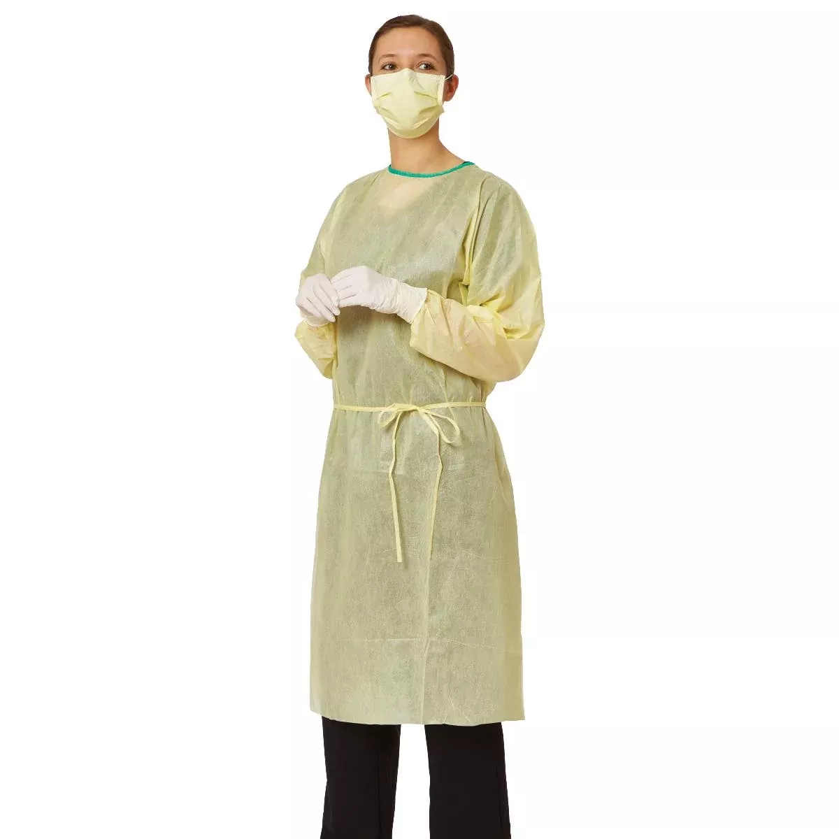 Medline Disposable SMS Medium-Weight Isolation Gowns, Side Ties