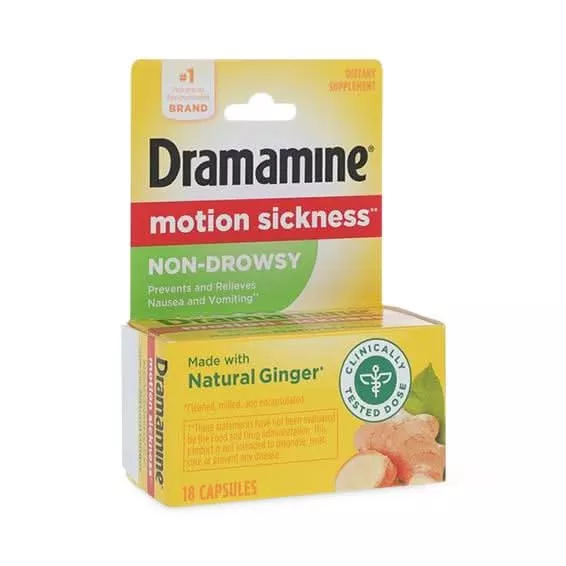 Medline Dramamine Herbals Non-Drowsy Motion Sickness Capsules