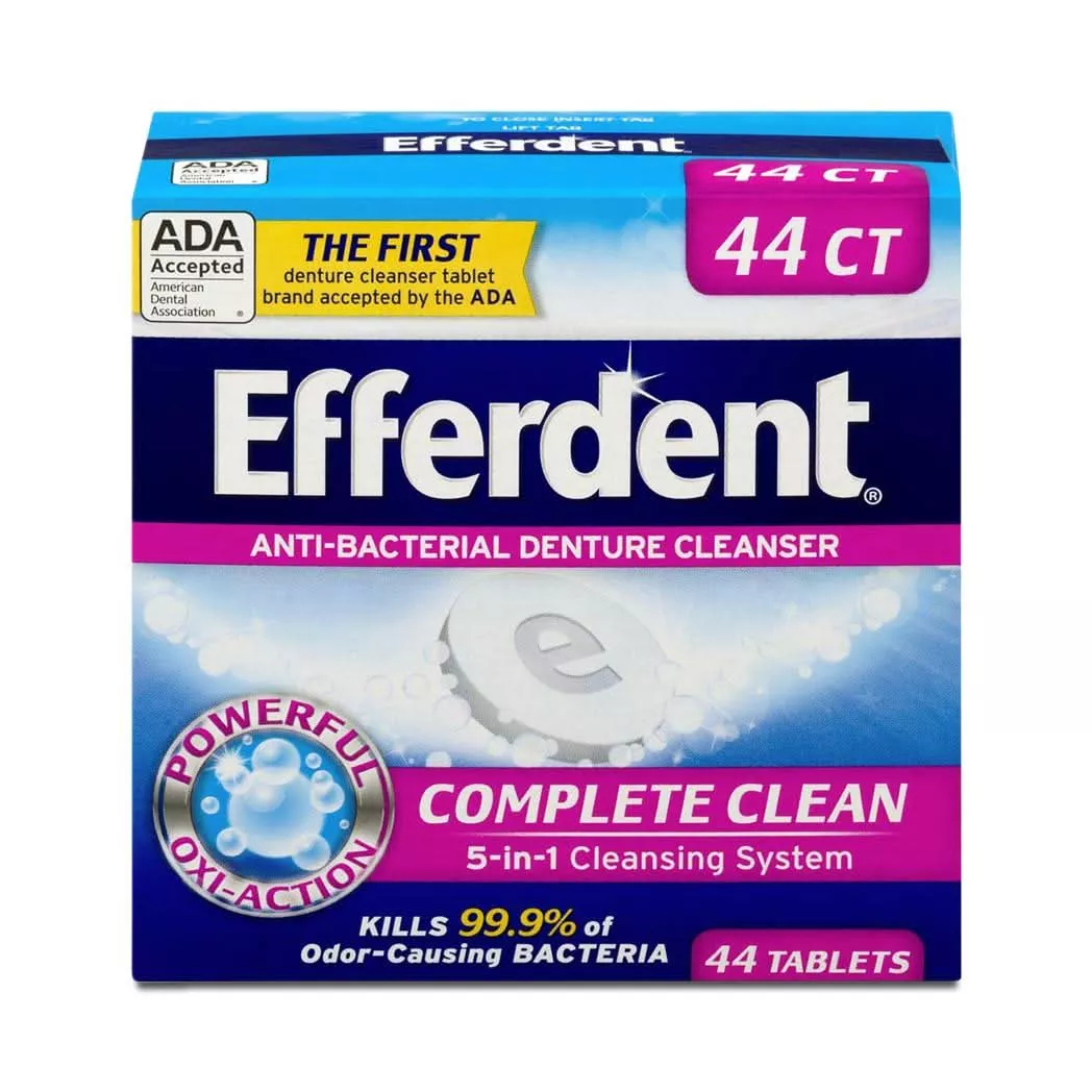 Medline Efferdent Complete Clean Antibacterial Denture Cleanser Tablets