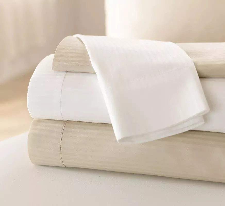 Medline Feels Like Home Premium Reverse Sateen Flat Sheets