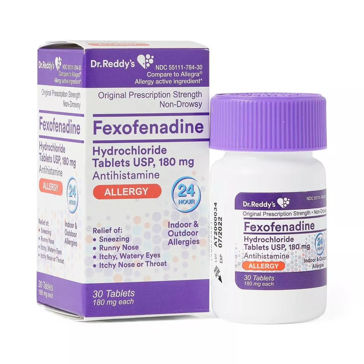 Medline Fexofenadine Allergy Tablets