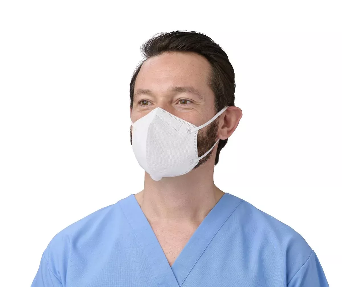 Medline Flat-Fold Face Mask with Ear Loops
