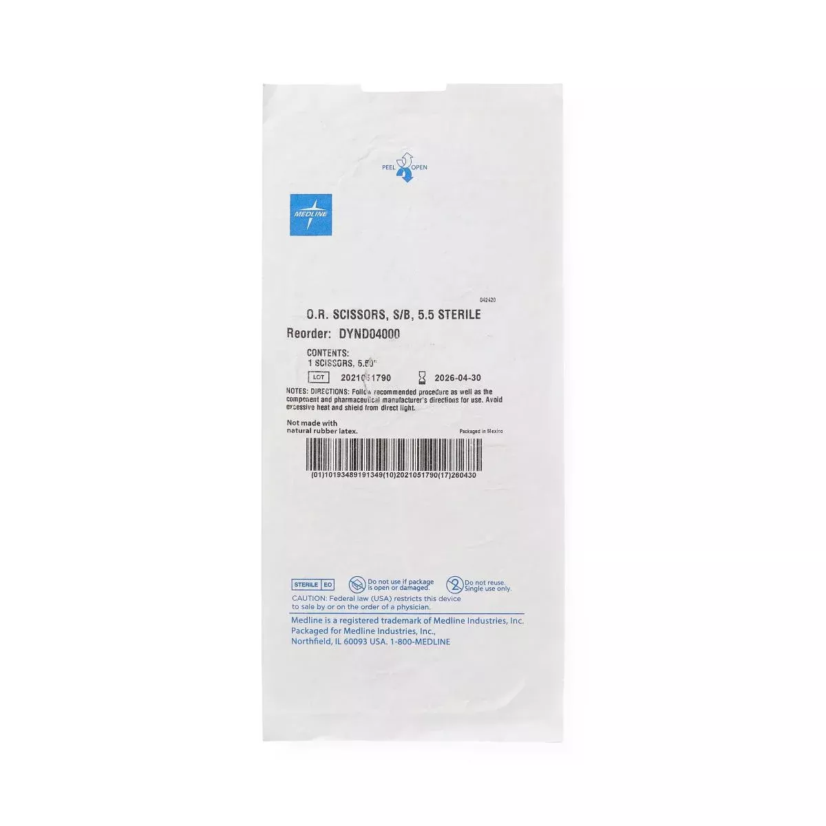 Medline Floor Grade Sharp/Blunt OR Scissors