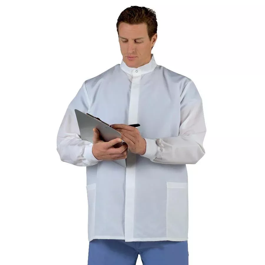 Medline Fluid-Resistant Unisex Barrier Short Lab Coats