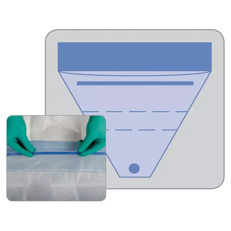 Medline Invisishield Fluid Surgical Pouches with Drainage Ports