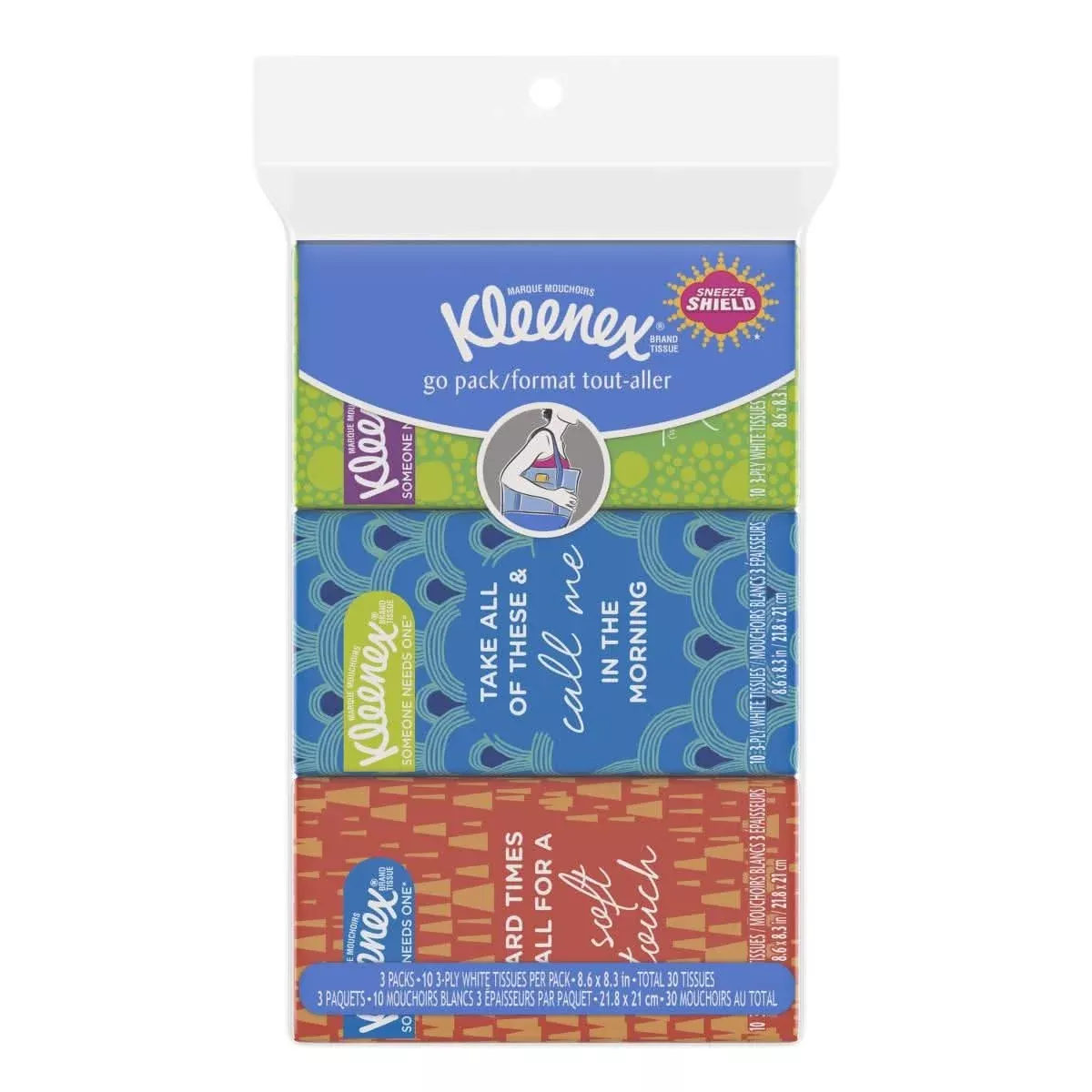 Medline Kleenex Go Pack Facial Tissue