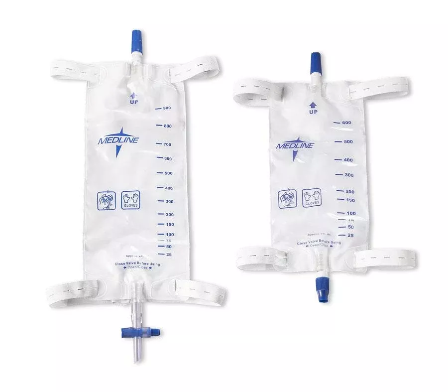 Medline Leg Bag with Slide-Tap Drainage Port