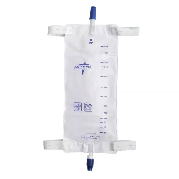Medline Leg Bag with Twist Valve, 32 oz. (960 mL), Large