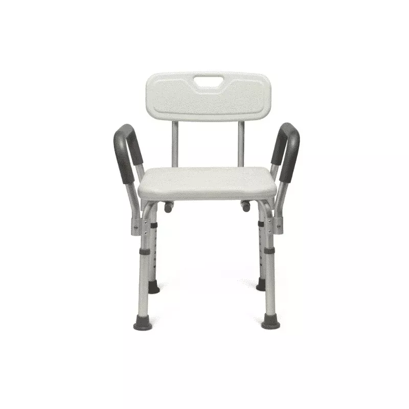 Medline Lightweight Tool-Free Knockdown Bath Benches with Padded Arms
