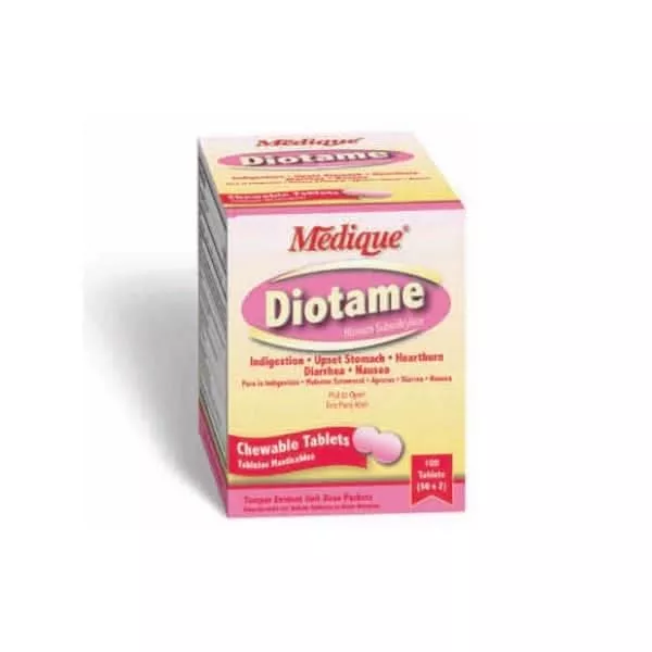 Medline Medique Diotame Bismuth Subsalicylate Chewable Tablets